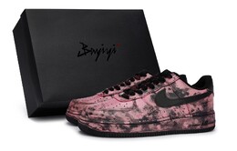 Кроссовки Air Force 1 для скейтбординга, унисекс, низкие, телесно-розовый Nike, цвет Black meat powder cw2288-001(team80男女星染云岚肉粉sbox） | black meat powder