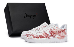 Кроссовки Air Force 1 для скейтборда, унисекс, низкие, красный Nike cw2288-111(team80-男女消失的他s-box) | white/red