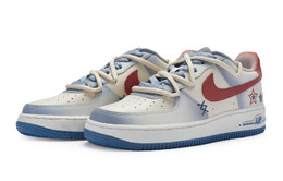 Кроссовки для скейтбординга Air Force 1 женские с низким верхом, синие/красные Nike dh2920-111(team80-女款心动白蓝s-box)
