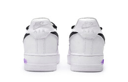 Кроссовки для скейтборда Air Force 1 женские с низким верхом, черный/фиолетовый Nike dh2920-111(team80-女款卷青空紫s-box) | white/black/purple