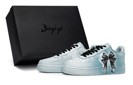 Кроссовки Nike Air Force 1 Skateboarding Shoes Women's Low-top Blue/Black, синий/черный dh2920-111(team80-女jk少女蓝s-box) | blue/black
