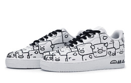 Кроссовки Nike Air Force 1 Skateboard Shoes Women's Low-Top Black White dh2920-111(team80-女款居居拼图s-box) | black/white