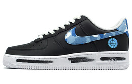 Кроссовки для скейтбординга Air Force 1 женские низкие, черные/белые/синие Nike 315115-112(team r-女款喷涂手绘海军陆战队)