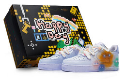 Кроссовки Nike Air Force 1 Skateboarding Shoes Women's Low-top Green/orange/pink, синий/зеленый/оранжевый/розовый dh2920-111(team80-女款蓝莓软糖s-box） | blue, green, orange, pink