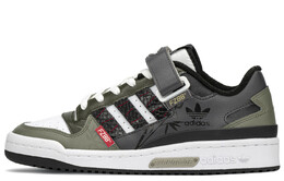 Кроссовки Adidas FORUM Skateboarding Shoes Unisex Low-top, черный/зеленый fy7757(teama-潮流竹s-box) | black/green