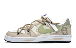 Кроссовки Nike Court Borough Skateboarding Shoes Women's Low-top Beige/green, хаки/зеленый dv5456-108(teama-长耳兔) | khaki green