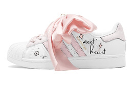 Кроссовки Adidas Superstar Series Skateboarding Shoes Unisex Low-top White, розовый eg4958(teams-少女涂鸦s-box) | pink