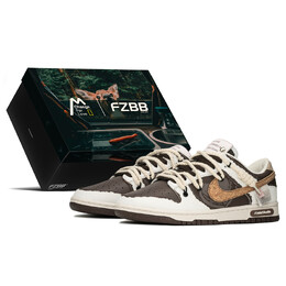 Кроссовки Nike Dunk Skateboard Unisex Low-Top, белый/коричневый/бежевый hf4292-100(teama-摩卡咖啡s-box) | beige/white/brown
