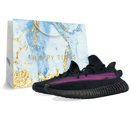 Кроссовки Adidas Yeezy Boost 350 V2 Lifestyle Shoes Unisex Low-top Pink/Black, черный hq4540(team372-粉墨登场s-box) | black