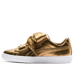 Кроссовки basket heart luxe retro casual skateboarding shoes Puma, золотой 366730-02 | gold
