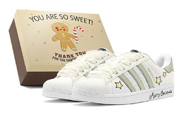 Кроссовки для скейтборда Superstar, унисекс, низкие, желтый Adidas eg4958(teams-圣诞亮晶晶s-box) | yellow green