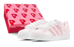 Кроссовки для скейтбординга Superstar, унисекс, низкие, белый Adidas eg4958(teams-萌趣猫爪s-box) | pink
