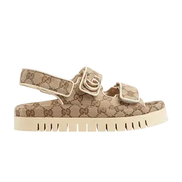 Кроссовки Gucci Wmns Sandal 'GG Canvas - Beige Dark Brown', желто-коричневый 816630 fad9f 9753 | gg canvas - beige dark brown