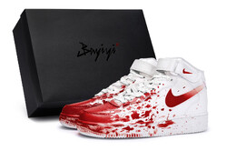 Кроссовки для скейтбординга Air Force 1 женские, среднего размера, красный Nike dd9625-100(team80-女案发现场中s-box) | white/red