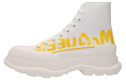 Кроссовки Alexander McQueen Slick с принтом, белый / желтый 711109wiat69429