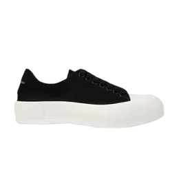 Кроссовки Alexander McQueen Wmns Deck Lace-Up Plimsoll 'Black', черный 654593 w4mv7 1070 | black