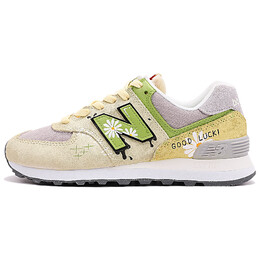 Кроссовки New Balance NB 574 Lifestyle Shoes Unisex Low-top Yellow/green, зеленый u574rcd(teamthree-good luck黄绿) | green