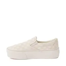 Кеды Vans Slip-On Stackform Checkerboard Skate Shoe, цвет Marshmallow White/Turtledove White 496236 | marshmallow white/turtledove white