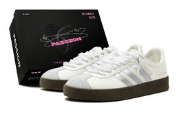 Кроссовки Adidas Vl Court Skateboarding Shoes Unisex Low-top Silver, серебряный ji0497(teams-芭蕾少女s-box) | silver