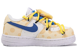 Скейтбордические кеды Air Force 1 Preschool Low-top Yellow/Blue Nike dh2925-111(teamm-海星宝宝) | ginger yellow