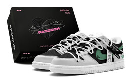 Кроссовки Nike Dunk Skateboarding Shoes Unisex Low-top Black/Green, черный/зеленый hf0730-160(teams-潮酷黑绿s-box) | black/green