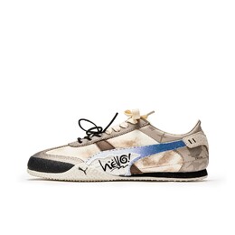 Кроссовки Bella Lifestyle Shoes Unisex Low-Top Beige Brown Blue Puma 402186-01(teamm-hello牛仔) | beige brown blue