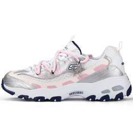 Кроссовки Skechers D"Lites 1.0 Chunky Sneakers Women's Low-top Silver/Pink, розовый 99999863-wnv(team342-银翼蝴蝶） | pink