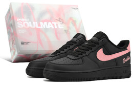 Кроссовки Nike Air Force 1 Skateboarding Shoes Women's Low-top Black/pink, розовый dd8959-001(team57-女款梅染) | pink