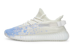 Кроссовки Adidas Yeezy Boost 350 V2 Lifestyle Shoes Unisex Low-top Blue, белый/синий hq6316(team80-男女同款霜蓝幻彩s-box） | white/blue