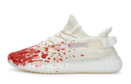 Кроссовки Adidas Yeezy Boost 350 V2 Lifestyle Shoes Unisex Low-top Red, белый/красный hq6316(team80-男女同款霜红幻彩s-box） | white/red