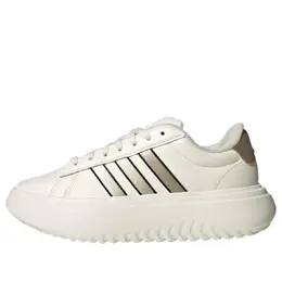 Кроссовки (WMNS) Adidas Grand Court Platform Shoes 'Chalk White Cyber Metallic', белый js2944 | white