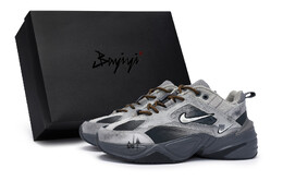 Кроссовки M2K Chunky унисекс с низким верхом черного цвета Nike bv0074-001(team80男女款一城山路s-box) | smoke gray black