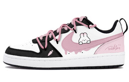 Кроссовки Nike Court Borough 2 Skateboarding Shoes Women's Low-top White/black/pink, розовый bq5448-115（team拾玖-梦游小兔） | dark obsidian/fierce pink/white