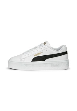 Кроссовки Puma Smash Platform, белое черное золото pu111a169-a12 | white black gold