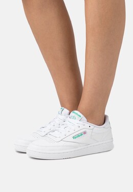 Кроссовки Reebok Club C 85, обувь белый / зеленый re011s06g-a19 | footwear white/green/gold metallic