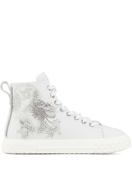 Giuseppe Zanotti высокие кроссовки с кристаллами, белый rs00007001 | белый