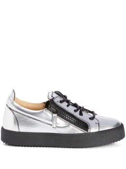 Giuseppe Zanotti кеды Nicki на шнуровке, серебристый rs00087k31 | серебристый