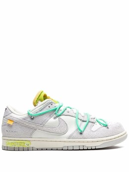 Кроссовки Nike х Off-White Dunk Low 14/50, белый/серый/голубой dj0950 | белый