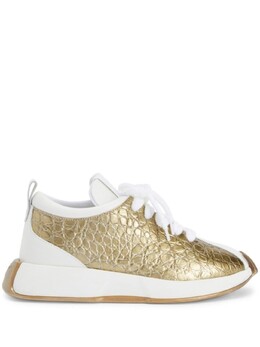 Giuseppe Zanotti кроссовки Ferox с тиснением под кожу крокодила, золотистый rw10024k13 | золотистый