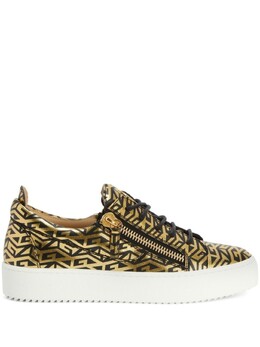 Giuseppe Zanotti кеды Gail с монограммой, золотистый rw20041002 | золотистый