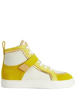 Giuseppe Zanotti высокие кроссовки Zenas со вставками, желтый rw20063004 | желтый