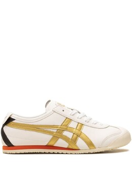 Кроссовки Onitsuka Tiger Mexico 66, белый/золотой/черный 1183c080101 | белый