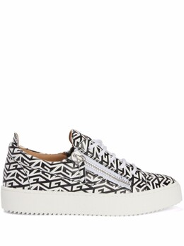Кеды Gail с монограммой Giuseppe Zanotti, белый rs20051001 | белый