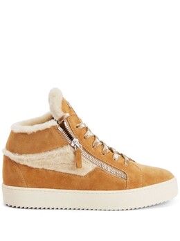 Giuseppe Zanotti велюровые кеды Kriss Ice, коричневый rw30036002 | коричневый