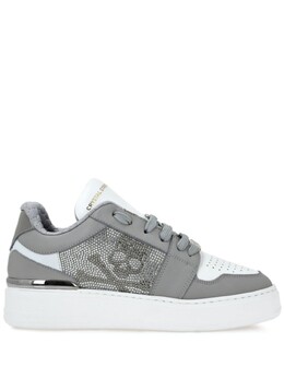 Philipp Plein кеды с кристаллами, серый aadsusc0627ple005n | серый