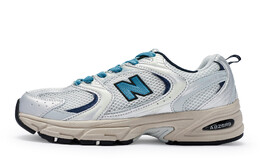 Кроссовки NB 530 унисекс с низким верхом, цвет синий New Balance mr530ka(team80-男女同款极昼湖蓝s-box) | gray silver lake blue