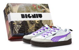 Кроссовки Puma Park Lifestyle Skateboarding Shoes Unisex Low-top Gray/purple/white, белый/серый/фиолетовый 397262-01(team80-男女同款奔流紫s-box) | white gray purple