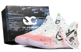 Кроссовки Nike KD Trey 5 IX Vintage Basketball Shoes Unisex Mid-top White/pink/black/blue, белый dj6922-100（team63-粉色摇滚sbox） | white