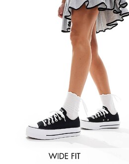Черные кроссовки широкого кроя Converse Chuck Taylor All Star Lift Ox Wide Fit 133484679 | schwarz