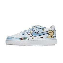 Кроссовки Nike Court Vision 1 Skateboarding Shoes Women's Low-top White/blue, белый/синий dh3158-101(team61-爱的传声筒s-box) | white/blue